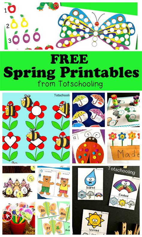 Free Spring Printables For Kids Totschooling Toddler Preschool Spring Preschool Worksheets - Spring Preschool Worksheets
