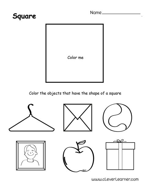 Free Square Shape Activity Sheets For School Children Square Worksheet Preschool - Square Worksheet Preschool