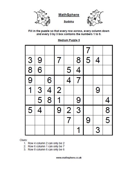 Free Sudoku Puzzles Mathsphere Sudoku Math Worksheets - Sudoku Math Worksheets