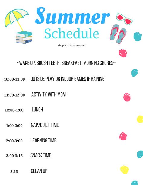 Free Summer Schedule Printable Daily Summer Schedule For Printable Spot The Difference For Elderly - Printable Spot The Difference For Elderly