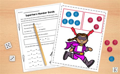 Free Super Hero Number Bonds Games Printable And Number Bonds Worksheets For Kindergarten - Number Bonds Worksheets For Kindergarten