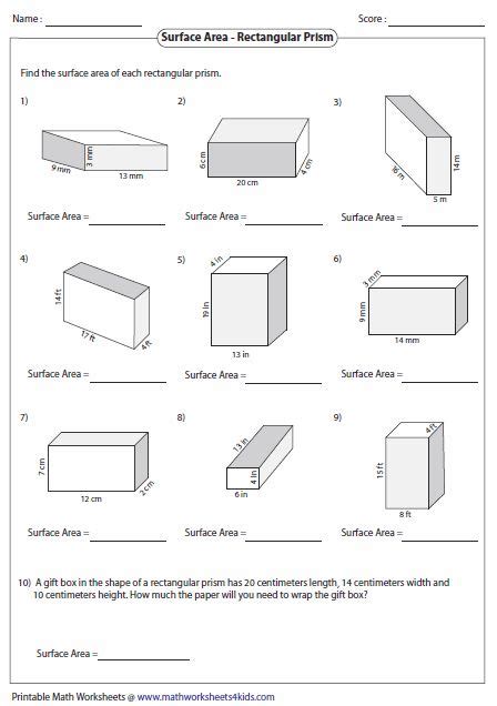 Free Surface Area Worksheets Pdfs Brighterly Com Surface Area Worksheets 5th Grade - Surface Area Worksheets 5th Grade