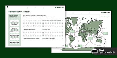 Free Tectonic Plates Cut And Stick Worksheet Beyond Plate Tectonic Worksheet - Plate Tectonic Worksheet