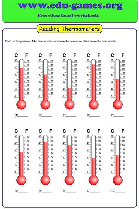 Free Temperature Worksheets Thermometers And Conversions Temperature And Its Measurement Worksheet - Temperature And Its Measurement Worksheet