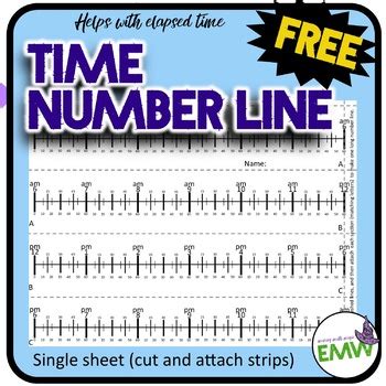 Free Time Number Line Helps With Elapsed Time Elapsed Time Number Line - Elapsed Time Number Line