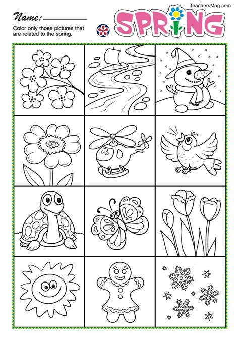 Free Toddler And Preschool Spring Printables Teaching 2 Spring Preschool Worksheets - Spring Preschool Worksheets