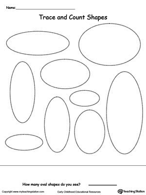 Free Trace And Count Oval Shapes Myteachingstation Com Oval Shapes To Print - Oval Shapes To Print