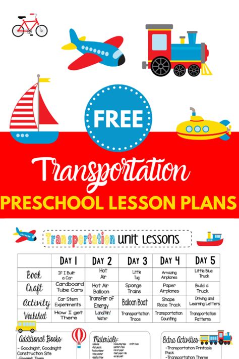 Free Transportation Preschool Lesson Plans Stay At Home Transportation Kindergarten - Transportation Kindergarten