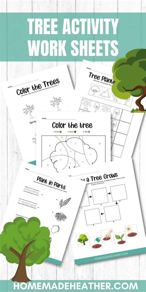 Free Tree Activity Printables Homemade Heather Kindergarten Leaf Tree Worksheet - Kindergarten Leaf Tree Worksheet