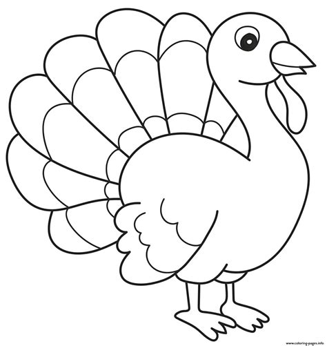 Free Turkey Coloring Pages Printable To Download Now Picture Of A Turkey To Color - Picture Of A Turkey To Color