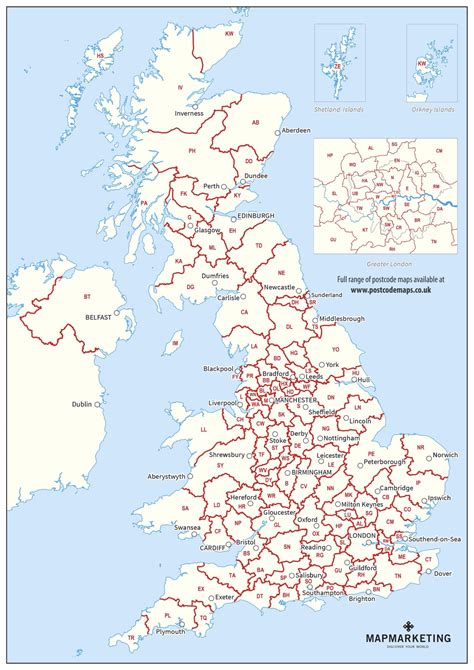 Free Uk Postcode Area Boundaries Map Download
