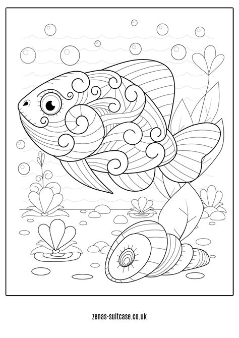 Free Under The Sea Coloring Pages Instant Download Ocean Floor Coloring Page - Ocean Floor Coloring Page