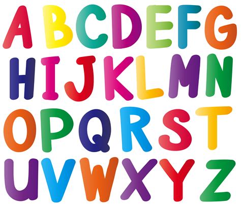 Free Vector English Alphabets A To Z With A To Z Letters With Pictures - A To Z Letters With Pictures