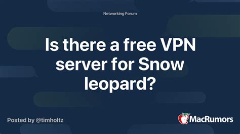 free vpn for mac snow leopard