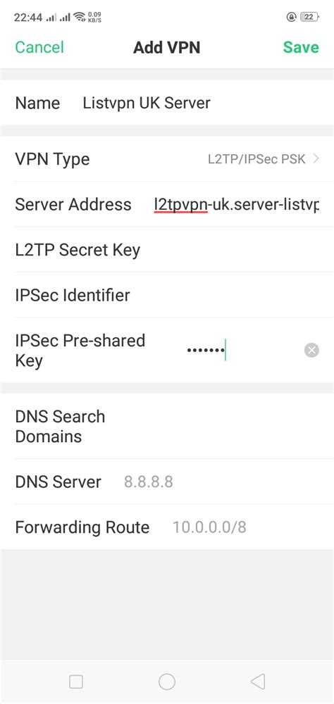 free vpn l2tp android