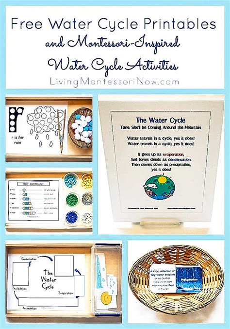 Free Water Cycle Printables And Montessori Inspired Water Water Cycle For Kindergarten Worksheets - Water Cycle For Kindergarten Worksheets