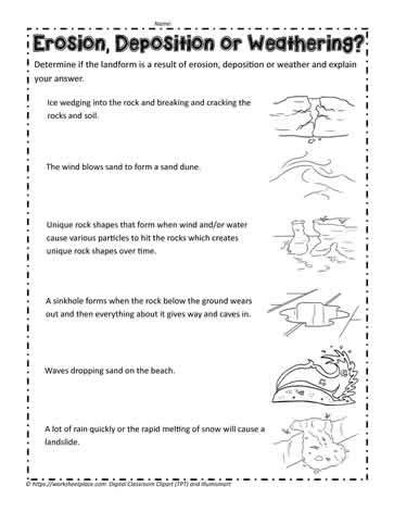 Free Weathering Erosion And Deposition Worksheets Storyboard That Erosion Grade 3 Worksheet - Erosion Grade 3 Worksheet
