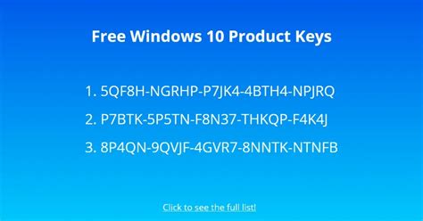 Free Windows 10 Key
