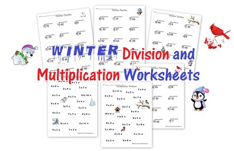 Free Winter Division And Multiplication Worksheets Winter Multiplication Worksheet - Winter Multiplication Worksheet