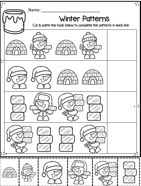 Free Winter Worksheets For Preschoolers And Kindergarten Winter Preschool Worksheet - Winter Preschool Worksheet