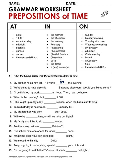 Free Worksheet On Preposition For 5th Grade Preposition Worksheet 5th Grade - Preposition Worksheet 5th Grade