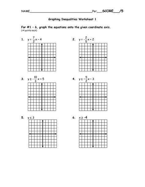 Free Worksheets For Solving Or Graphing Linear Inequalities One Variable Inequality Worksheet - One Variable Inequality Worksheet