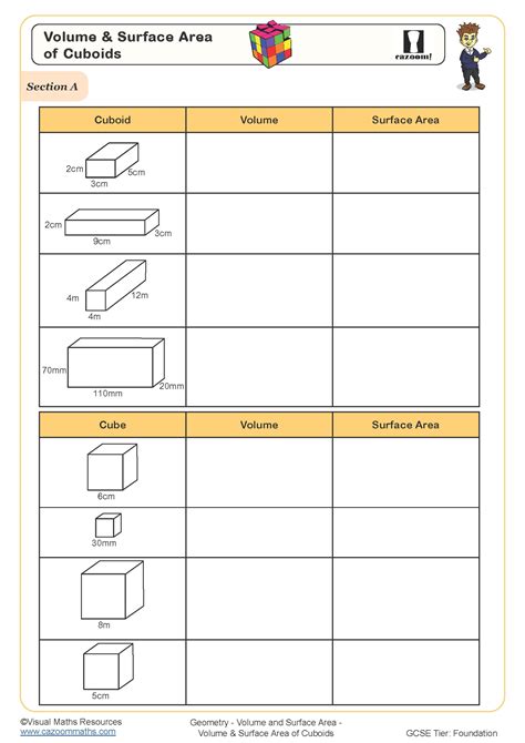 Free Worksheets On Volume And Surface Area Worksheet On Volume - Worksheet On Volume