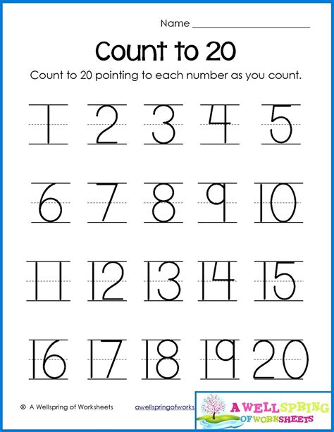 Free Writing Numbers To 20 Worksheet Themed Number Writing Numbers Worksheet 1 20 - Writing Numbers Worksheet 1 20