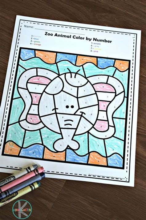 Free Zoo Animals Color By Letter Worksheets Preschool Color By Letter Kindergarten - Color By Letter Kindergarten