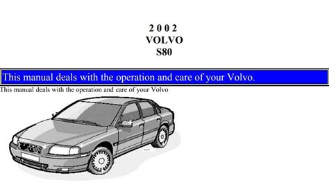 Full Download Free 2000 Volvo S80 Owners Manual Free 