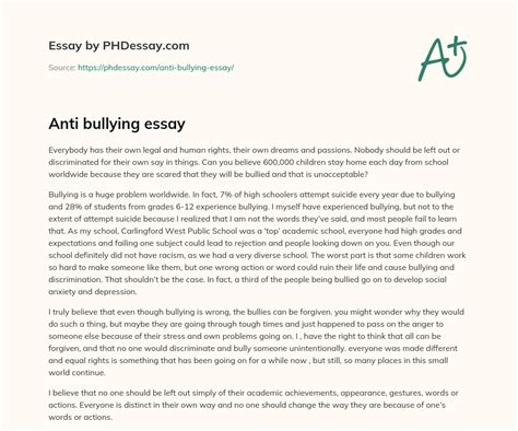 Read Online Free Bullying Research Paper 