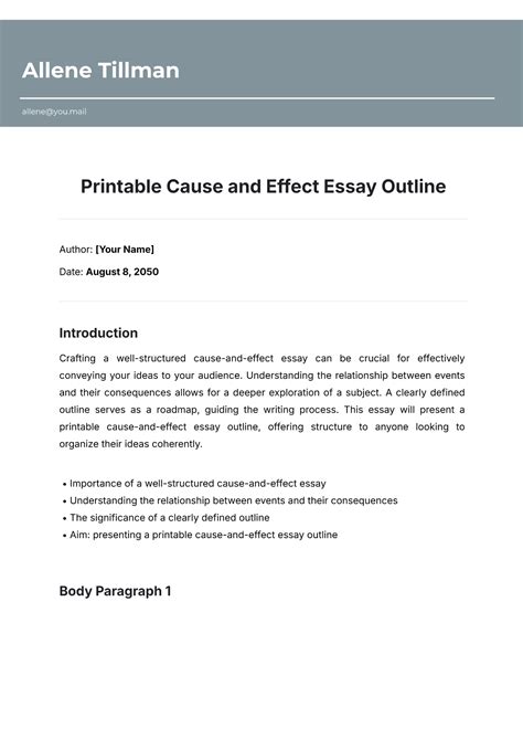 Full Download Free Cause And Effect Essay Papers 