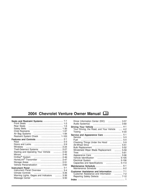Read Free Chevy Venture Repair Manual 