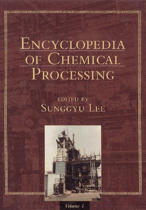Read Free Encyclopedia Of Chemical Processing Download 