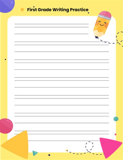 Download Free First Grade Lined Paper 