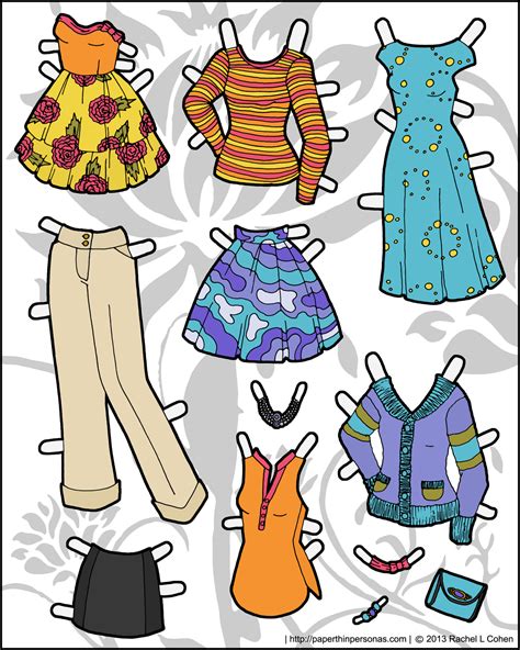 Read Online Free Printable Paper Doll Clothes 