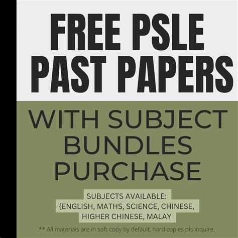 Full Download Free Psle Past Year Papers 