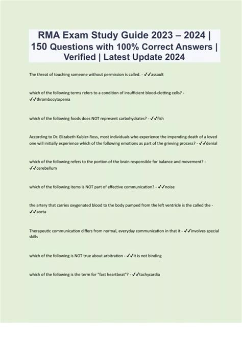Read Online Free Rma Study Guide 
