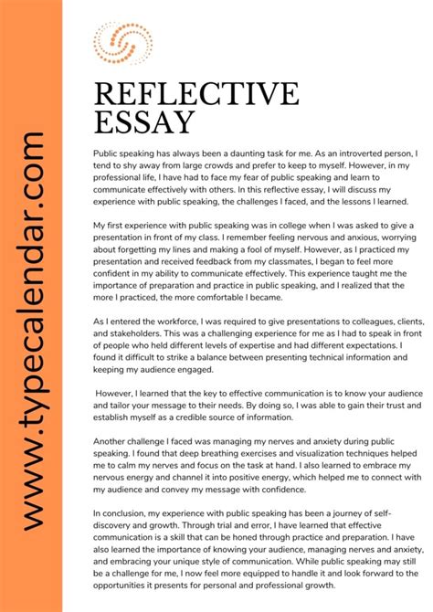 Download Free Sample Reflective Paper 