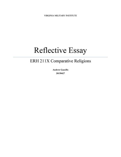Read Online Free Samples Of Reflection Papers 