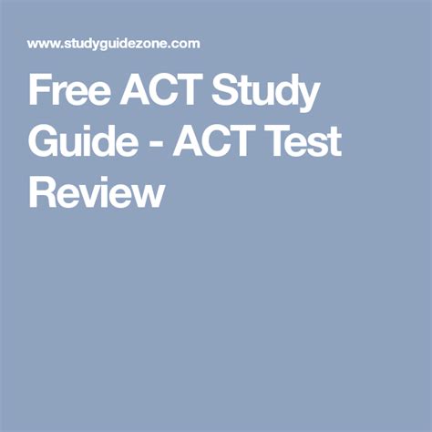 Download Free Study Guide For Act 