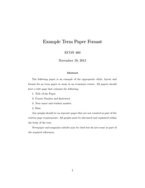 Read Free Term Paper Examples 