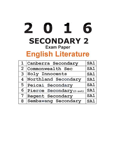 Download Free Test Papers For Secondary 2 