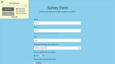 freeCodeCamp Responsive Web Design Projects Build a Survey Form