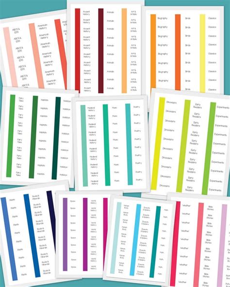 Freebie Printable Color Coded Book Labels Vanilla Joy My Color Book Printable - My Color Book Printable