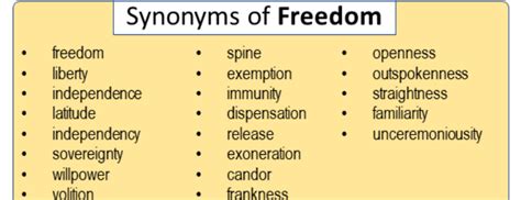 Freedom Synonym