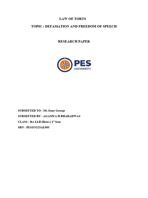 Read Freedom Of Speech Research Paper 