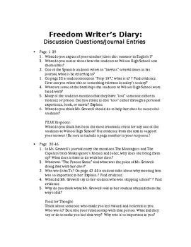 Read Freedom Writers Journal Questions 