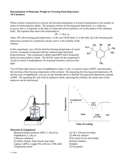freezing point depression lab flinn answers