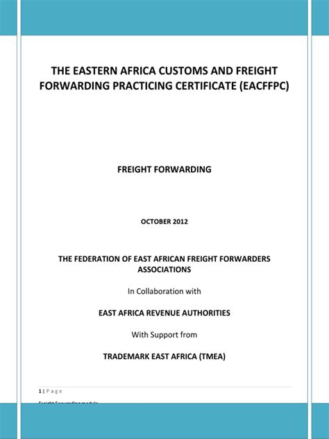 Freight Forwarding Training Manual